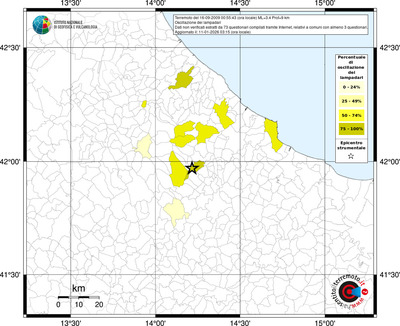 Mappa territorio comunale con almeno 3 questionari