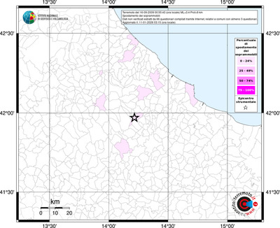 Mappa territorio comunale con almeno 3 questionari