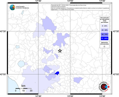 Mappa territorio comunale con almeno 3 questionari