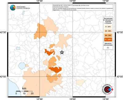 Mappa territorio comunale con almeno 3 questionari