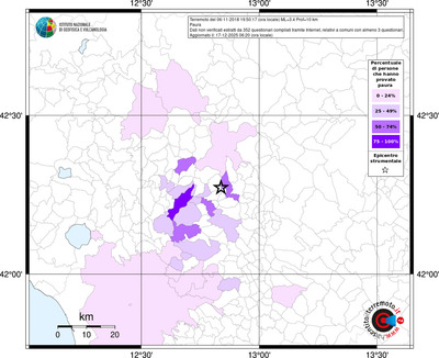 Mappa territorio comunale con almeno 3 questionari