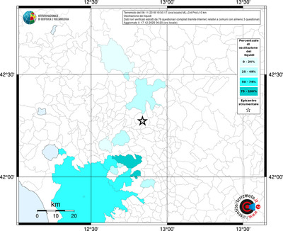 Mappa territorio comunale con almeno 3 questionari