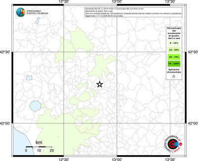 Mappa territorio comunale con almeno 3 questionari