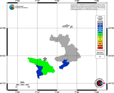 Mappa EMS - territori comuni