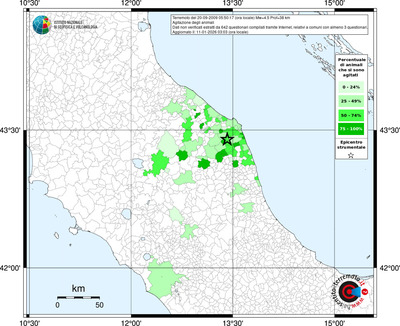 Mappa territorio comunale con almeno 3 questionari
