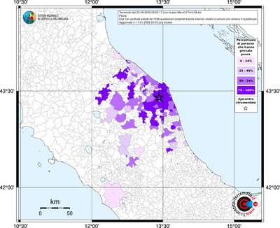 Mappa territorio comunale con almeno 3 questionari