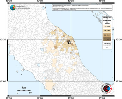 Mappa territorio comunale con almeno 3 questionari