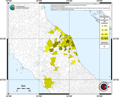 Mappa territorio comunale con almeno 3 questionari