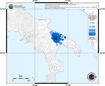 Mappa territorio comunale con almeno 3 questionari