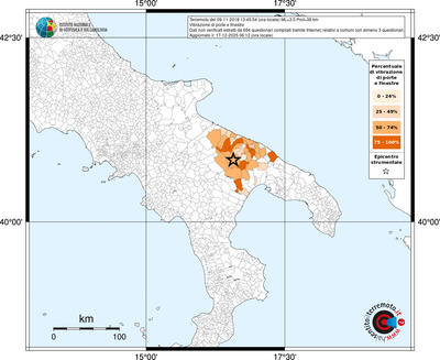 Mappa territorio comunale con almeno 3 questionari