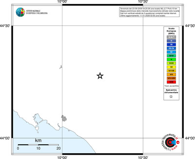 Mappa EMS - territori località