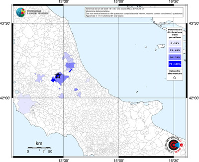 Mappa territorio comunale con almeno 3 questionari