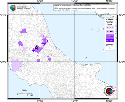 Mappa territorio comunale con almeno 3 questionari