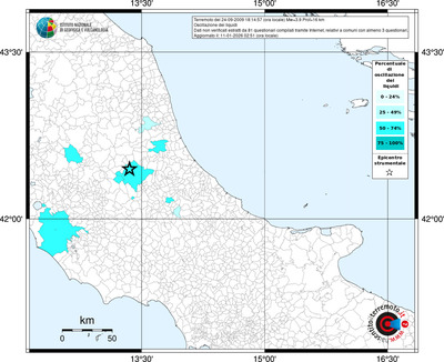 Mappa territorio comunale con almeno 3 questionari