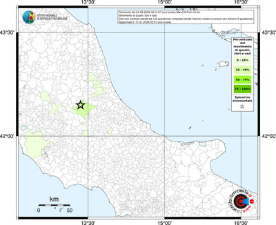 Mappa territorio comunale con almeno 3 questionari