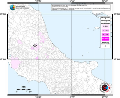 Mappa territorio comunale con almeno 3 questionari