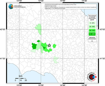 Mappa territorio comunale con almeno 3 questionari