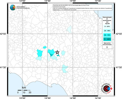 Mappa territorio comunale con almeno 3 questionari