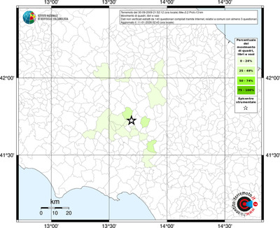 Mappa territorio comunale con almeno 3 questionari