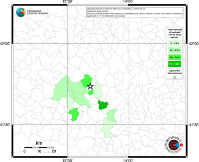 Mappa territorio comunale con almeno 3 questionari
