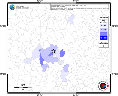 Mappa territorio comunale con almeno 3 questionari