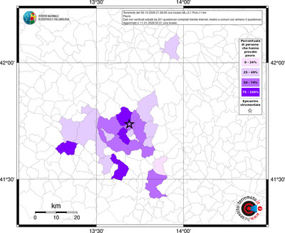 Mappa territorio comunale con almeno 3 questionari