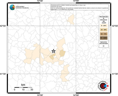 Mappa territorio comunale con almeno 3 questionari