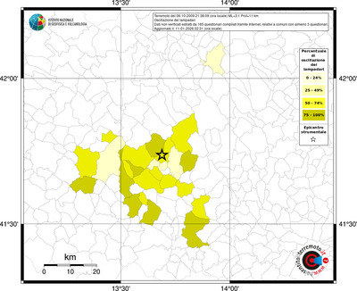 Mappa territorio comunale con almeno 3 questionari