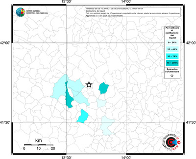 Mappa territorio comunale con almeno 3 questionari