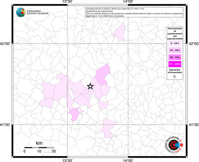 Mappa territorio comunale con almeno 3 questionari