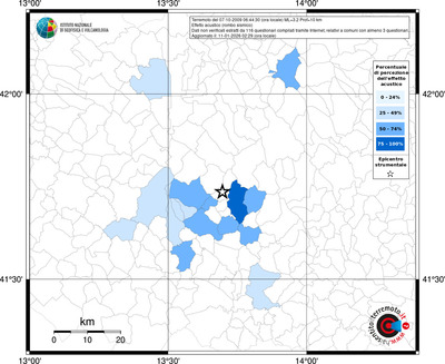 Mappa territorio comunale con almeno 3 questionari