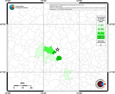 Mappa territorio comunale con almeno 3 questionari