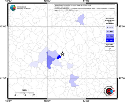 Mappa territorio comunale con almeno 3 questionari