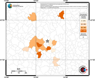 Mappa territorio comunale con almeno 3 questionari