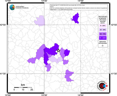 Mappa territorio comunale con almeno 3 questionari