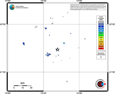 Mappa EMS - territori località