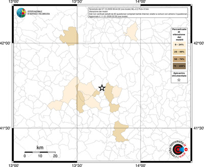 Mappa territorio comunale con almeno 3 questionari