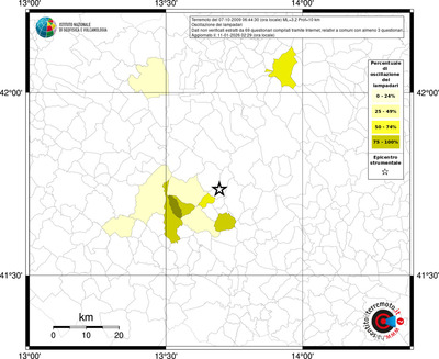 Mappa territorio comunale con almeno 3 questionari