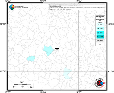 Mappa territorio comunale con almeno 3 questionari