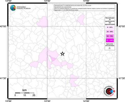 Mappa territorio comunale con almeno 3 questionari