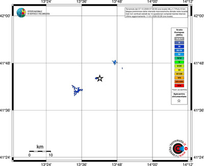 Mappa EMS - territori località