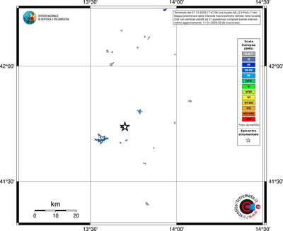 Mappa EMS - territori località