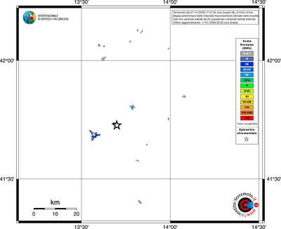 Mappa EMS - territori località