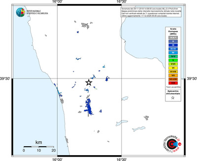 Mappa EMS - territori località