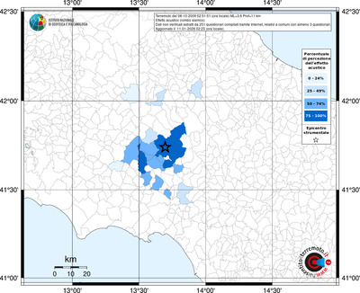 Mappa territorio comunale con almeno 3 questionari