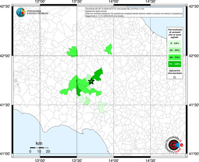 Mappa territorio comunale con almeno 3 questionari