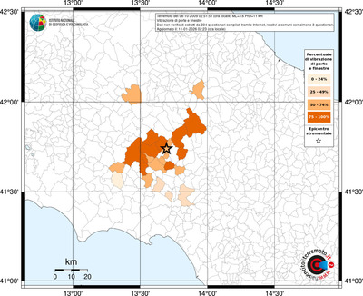 Mappa territorio comunale con almeno 3 questionari
