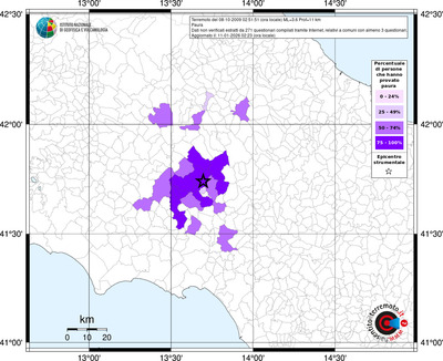 Mappa territorio comunale con almeno 3 questionari