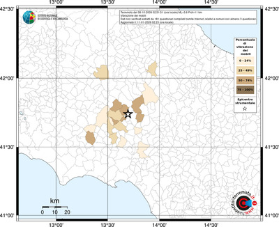Mappa territorio comunale con almeno 3 questionari