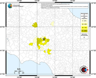 Mappa territorio comunale con almeno 3 questionari